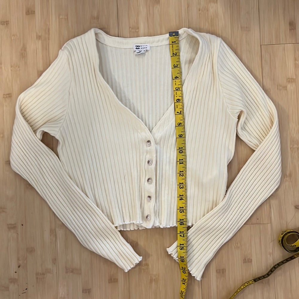 Yellow Billabong ribbed cardigan
